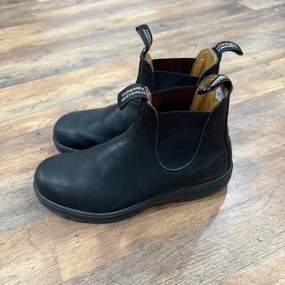 Blundstone Boots Men’s 9.5 AU 10.5 US Black Leather Chelsea Slip On - Picture 2 of 8